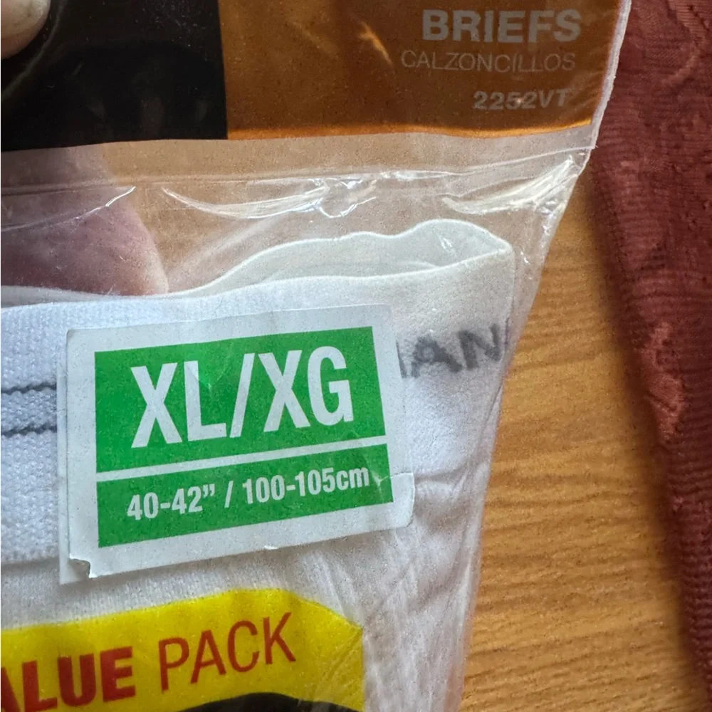 New 5 Pack of Hanes Mens Tagless Briefs Cool Comfort Underwear Size XL XG 40-42
